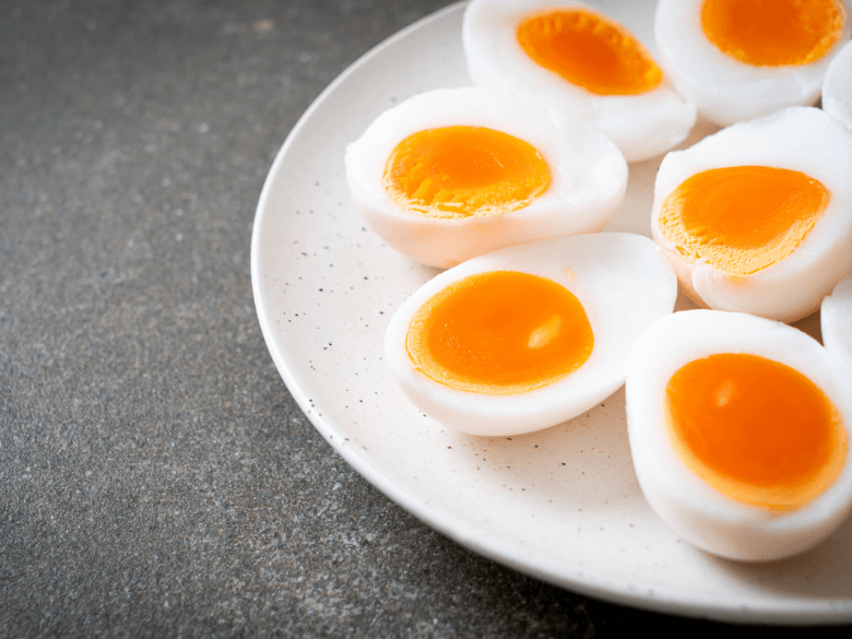 Soft-Boiled Egg with Salted Egg Yolk Sauce