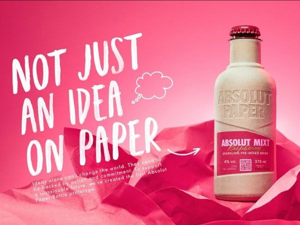 Absolut出產紙包裝原型Absolut Paper